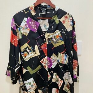 Citron Black Multicolor Patchwork Women's Shirt